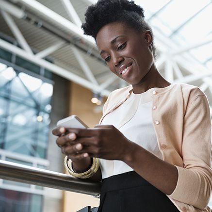 woman using mobile phone